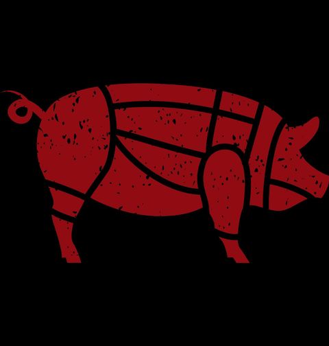 Obrázek produktu Dámské tričko Části vepřového masa Pork Meat Cuts