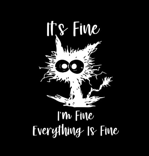 Obrázek produktu Pánské tričko Kočka pod Napětím It's Fine I'm Fine Everything is Fine