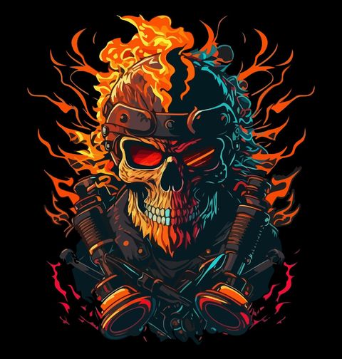 Obrázek produktu Dámské tričko Kostlivec v Plamenech Ghost Rider