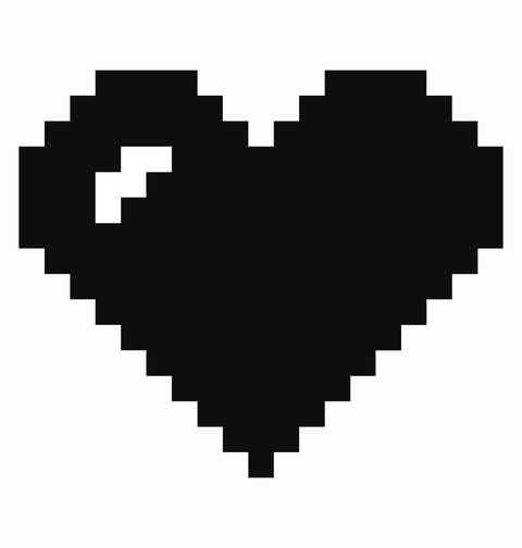 Obrázek produktu Dětské tričko Pixelové Černobílé Srdce Heart
