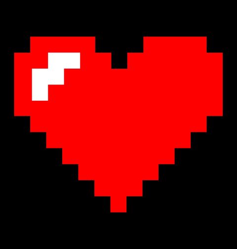 Obrázek produktu Pánské tričko Pixelové Červené Srdce Heart