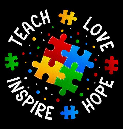 Obrázek produktu Dětské tričko Puzzle Teach Love Inspire Hope