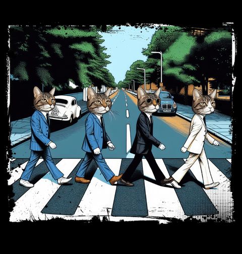 Obrázek produktu Dětské tričko Kočky na Abbey Road Beatles