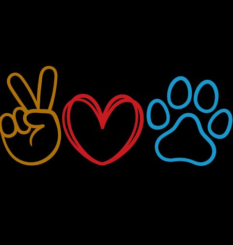 Obrázek produktu Dětské tričko Kočičí Mír a Láska Peace Love Paw