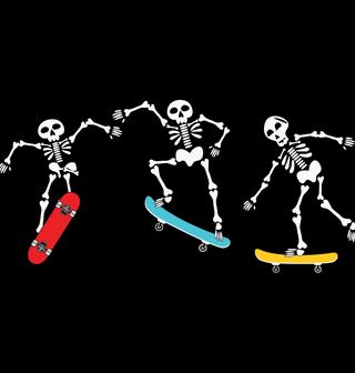 Obrázek 2 produktu Dětské tričko Tři Kostlivci Skateboard Skeletons