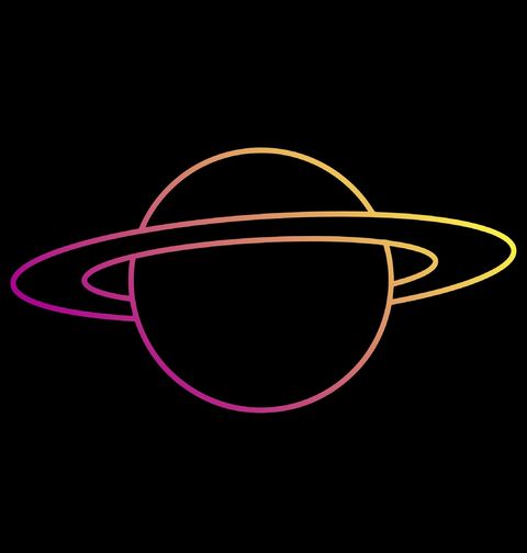 Obrázek produktu Pánské tričko Neonová Planeta Saturn