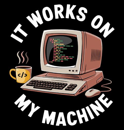 Obrázek produktu Pánské tričko U mě to funguje! Programátor It Works on My Machine