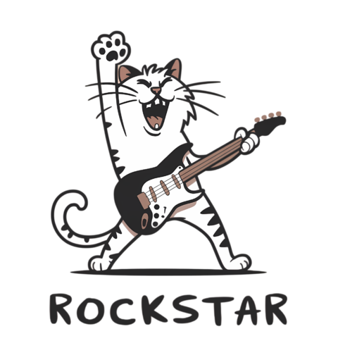 Obrázek produktu Pánské tričko Rocková Kočka Rockstar Cat