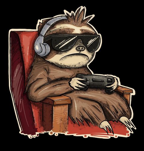 Obrázek produktu Pánské tričko Hráč Lenochod Gamer Sloth