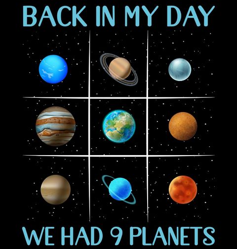 Obrázek produktu Pánské tričko Pluto Za mých dnů jsme měli 9 planet