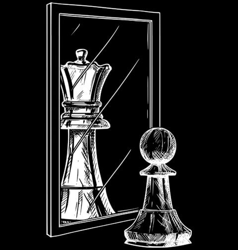 Obrázek produktu Pánské tričko Šachový sen Z Každého Může Být Král Chess Mirror