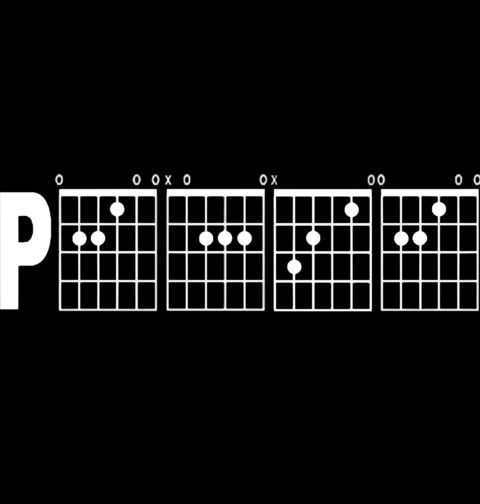 Obrázek produktu Dětské tričko PEACE Kytara Akordy Míru Guitar Chords