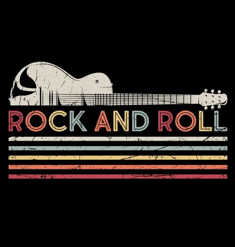 Obrázek produktu Pánské tričko Kytara Rock and Roll Vintage 