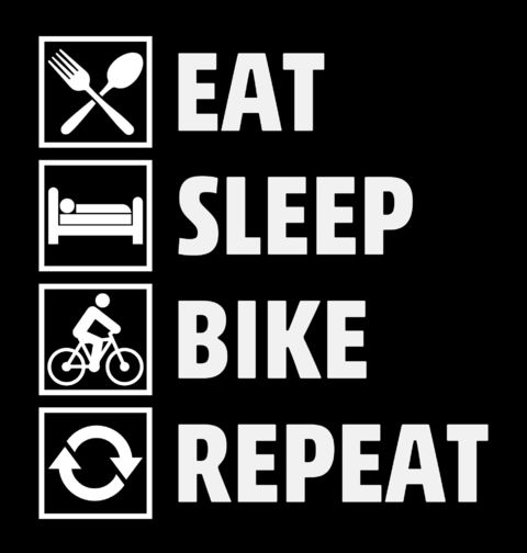 Obrázek produktu Pánská mikina Jez Spi Šlapej Opakuj Eat Sleep Bike Repeat