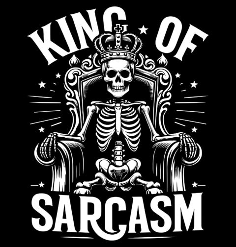 Obrázek produktu Pánské tričko Kostlivec Král Sarkasmu King of Sarcasm