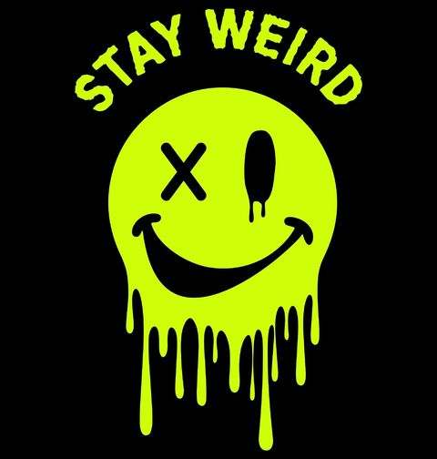Obrázek produktu Pánské tričko Buď divný Rozteklý Smajlík Melting Smiley Stay Weird