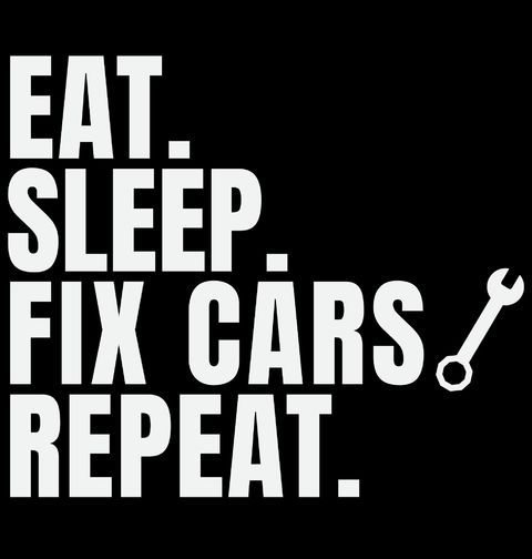 Obrázek produktu Pánské tričko Jez Spi Opravuj Opakuj Eat Sleep Fix Cars Repeat