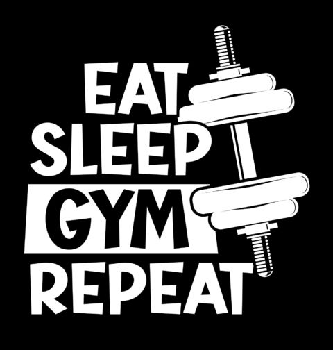 Obrázek produktu Pánské tričko Jez Spi Posiluj Opakuj Eat Sleep Gym Repeat