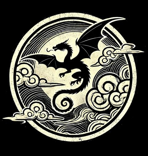 Obrázek produktu Pánské tričko Drak v oblacích Dragon in the Clouds