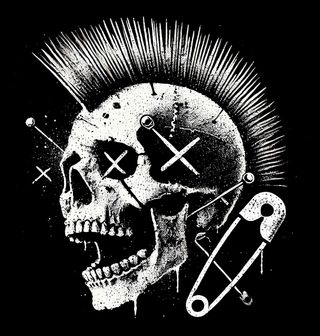 Obrázek 2 produktu Pánské tričko Lebka Pankáč Punk’s Not Dead Skull (Velikost: L)
