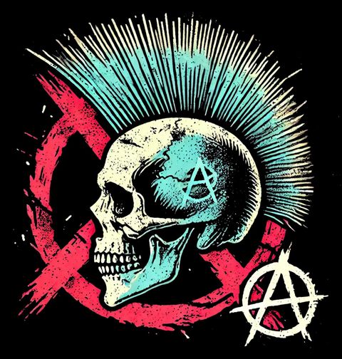 Obrázek produktu Dámské tričko Lebka Anarchie Anarchy Skull