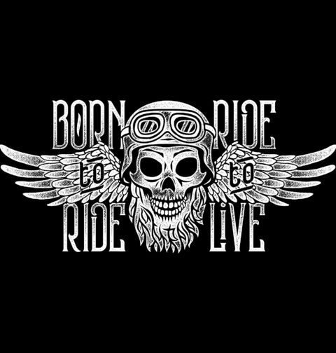 Obrázek produktu Pánské tričko Zrozen k jízdě Born to Ride Ride to Live