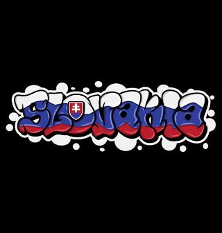 Obrázek 2 produktu Dětské tričko Slovensko Slovakia Graffiti Flag