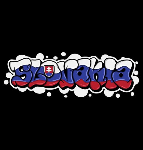 Obrázek produktu Pánské tričko Slovensko Slovakia Graffiti Flag