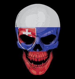 Obrázek 2 produktu Dámské tričko Slovenská lebka Slovakia Skull Flag