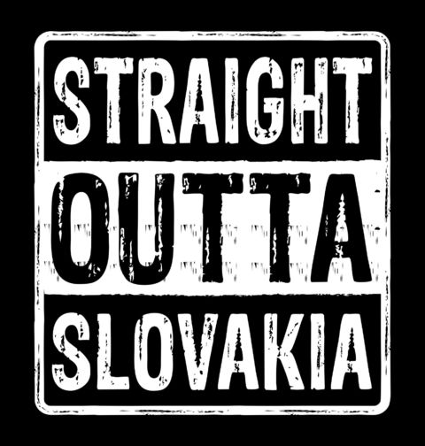 Obrázek produktu Pánské tričko Přímo ze Slovenska Straight Outta Slovakia