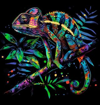 Obrázek 2 produktu Dámské tričko Neonový Chameleon Neon Chameleon 