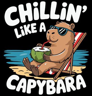 Obrázek 2 produktu Dámské tričko Kapybara na Pláži Chillin' like a Capybara