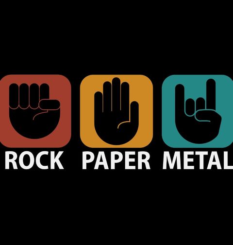 Obrázek produktu Pánská mikina Kámen Papír Metal Rock Paper Metal