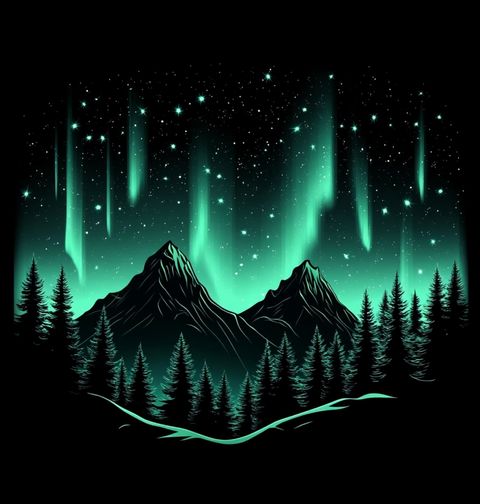 Obrázek produktu Pánské tričko Polární záře Northern Lights