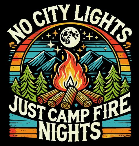 Obrázek produktu Pánská mikina Táborák No City Lights Just Campfire Nights