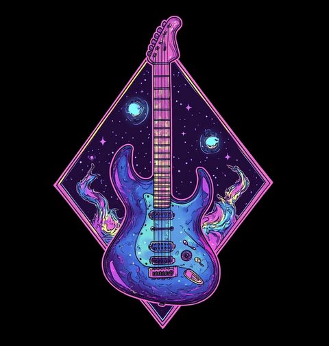 Obrázek produktu Pánské tričko Kosmická Kytara Cosmic Guitar
