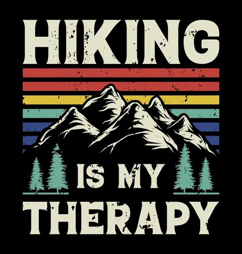 Obrázek produktu Pánské tričko Turistika Je Má Terapie Hiking is My Therapy