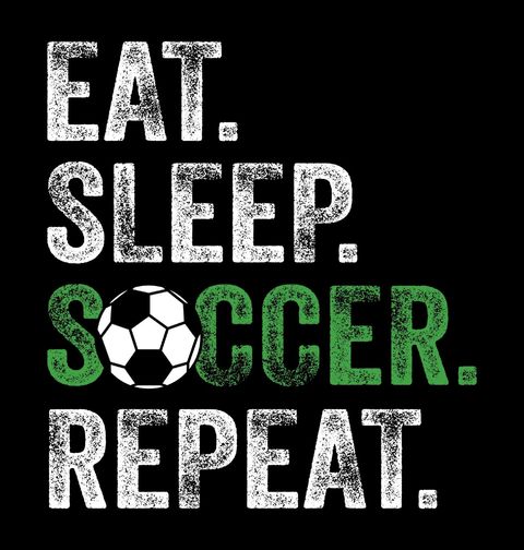 Obrázek produktu Dámské tričko Jez Spi Fotbal Opakuj Eat Sleep Soccer Repeat