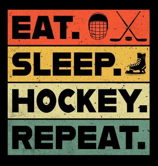 Obrázek 2 produktu Pánské tričko Jez Spi Hokej Opakuj Eat Sleep Hockey Repeat