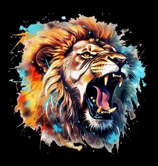 Obrázek 2 produktu Pánské tričko Rozzuřený Lev Colorful Lion