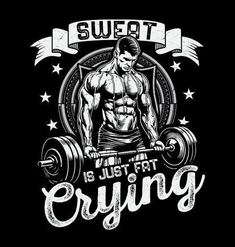 Obrázek produktu Pánská mikina Pot je jen tuk, který pláče Sweat Is Just Fat Crying