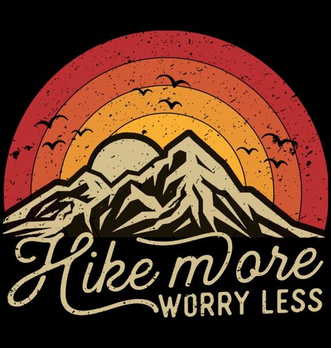Obrázek produktu Pánské tričko Horský Západ slunce Hike More Worry Less