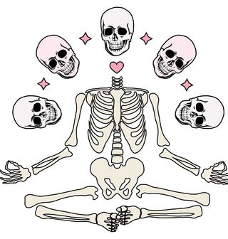 Obrázek 2 produktu Dámské tričko Meditující Kostlivec Namaste Skeleton
