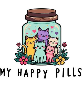 Obrázek 2 produktu Pánské tričko Moje pilulky štěstí Barevné Kočky Cats My Happy Pills