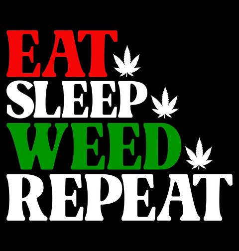 Obrázek produktu Dámské tričko Jez, Spi, Zahul si, Zopakuj Eat Sleep Weed Repeat