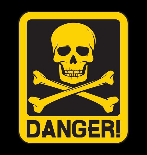 Obrázek produktu Pánská mikina Lebka nebezpečí Danger Sign Skull
