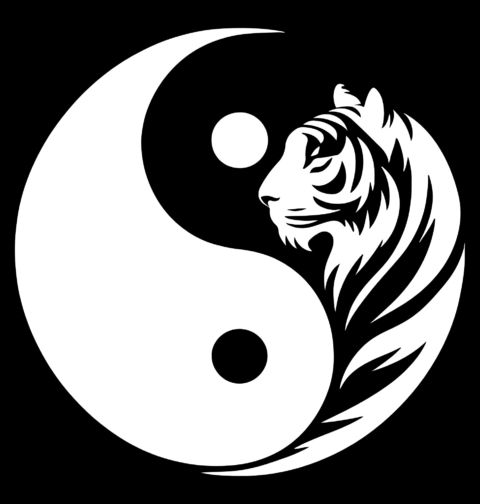 Obrázek produktu Pánská mikina Jin a Jang Tygr Yin Yang Tiger