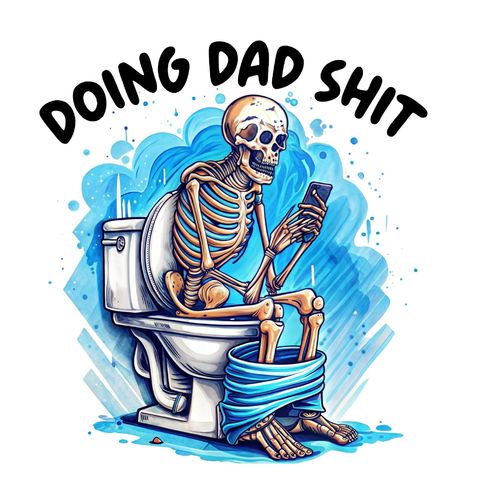 Obrázek produktu Pánské tričko Táta Kostlivec na trůnu Doing Dad Shit