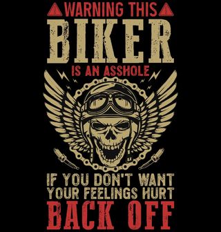 Obrázek 2 produktu Pánské tričko Drsný Motorkář Raději Ustup Warning: Biker Back Off