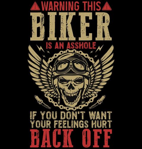 Obrázek produktu Pánské tričko Drsný Motorkář Raději Ustup Warning: Biker Back Off